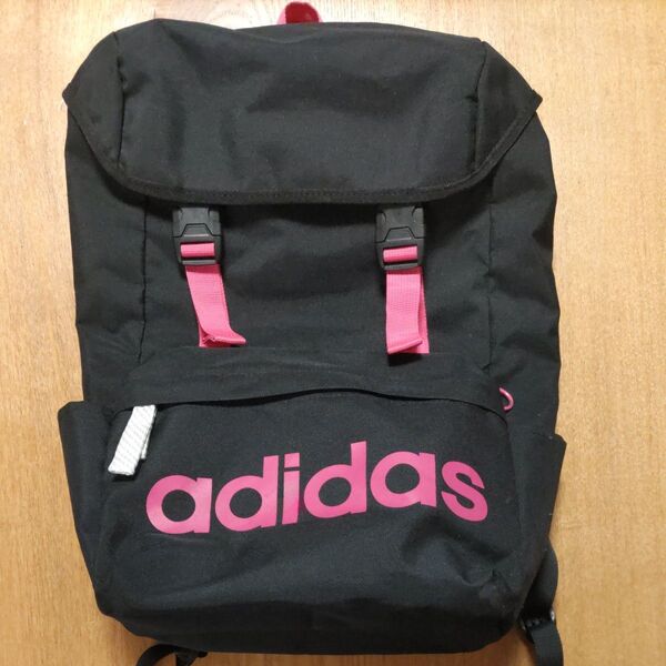 adidas アディダス バックパック リュック 黒×ピンク レディース 高校生 中学生