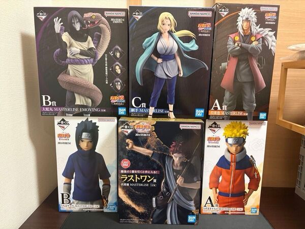 一番くじ NARUTO 疾風伝 フィギュア セット 伝説の三忍 中忍試験編 ナルト サスケ 我愛羅 自来也 大蛇丸 綱手