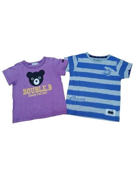 ミキハウスDOUBLE.B半袖 Tシャツ 100cm おまけのトーマス