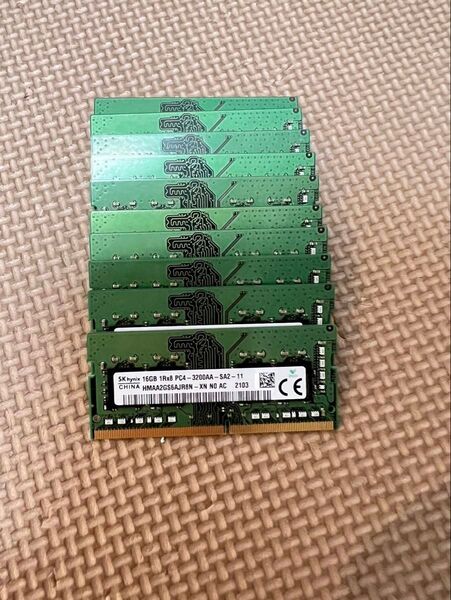SAMSUNG DDR4ノートPC用メモリ 16GB/3200AA×10枚 動作美品