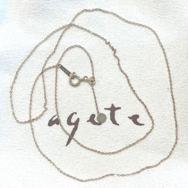 【agete】 アガット K10 ネックレスチェーン 50cm スライドチェーン