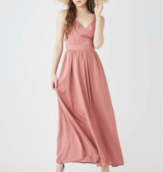 RESEXXY カシュクールバックリボンマキシワンピース
