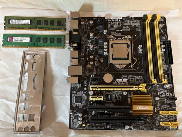 【ジャンク】MicroATXマザーボード LGA1150 ASUS B85M-E + CPU Intel Core i3-4170