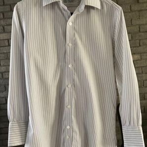 TURNBULL&ASSER ターンブル&アッサー コットン100% ストライプ ドレス シャツ メンズ 英国製 ロイヤルワラント
