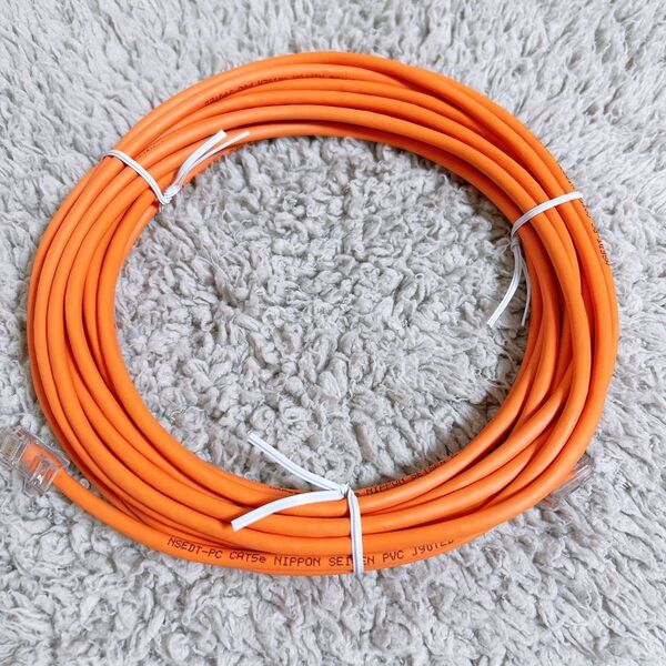 【10m】LANケーブル 日本製線 NSEDT-PC CAT5e オレンジ 橙