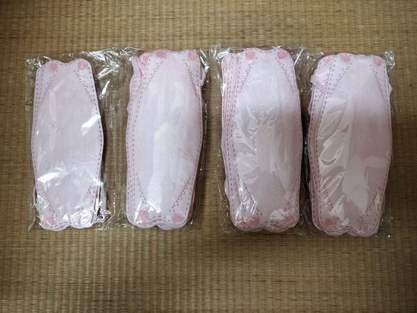 不織布 立体マスク 子供 ピンク