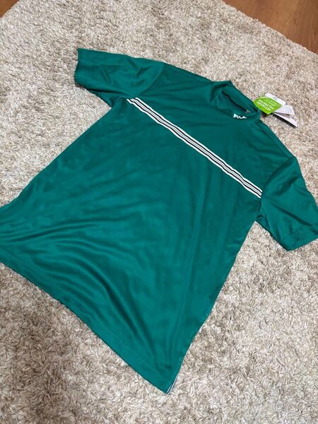 新品未使用 FILA メンズ ゴルフ 半袖 シャツ モックネック L