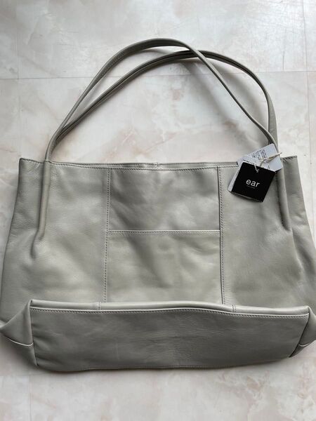 ★新品★タグ付き★未使用★ear★牛革★PAPILLONNER★レザートートバッグ★グレー★