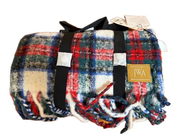 【新品・タグ付き】UNIQLO JW ANDERSON ブランケット オフホワイト チェック柄 140×100cm