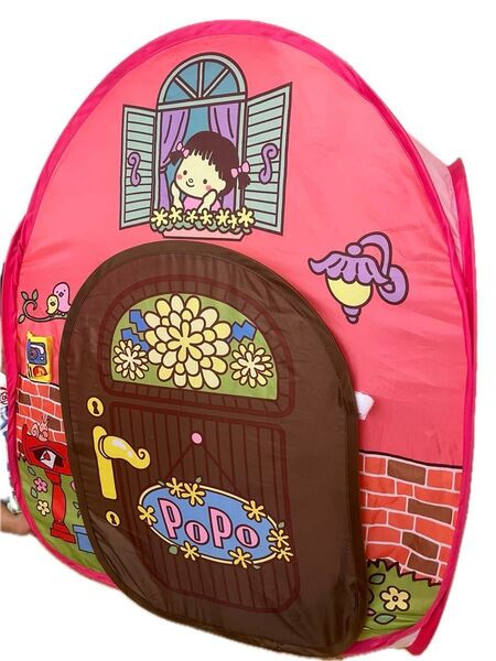 子供用プレイテント ピンク 室内遊具 ハウス