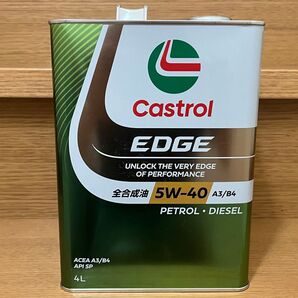 新パッケージ CASTROL EDGE 5W-40 4L缶 API SP/A3/B4 カストロール エッジ