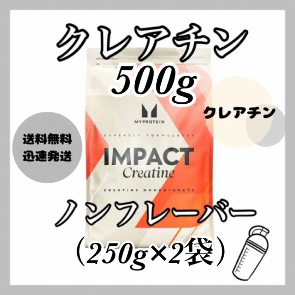 クレアチン モノハイドレート 500g (250g×2袋) ●ノンフレーバー