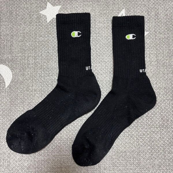 wtaps × champion socks ダブルタップス 靴下 ブラック