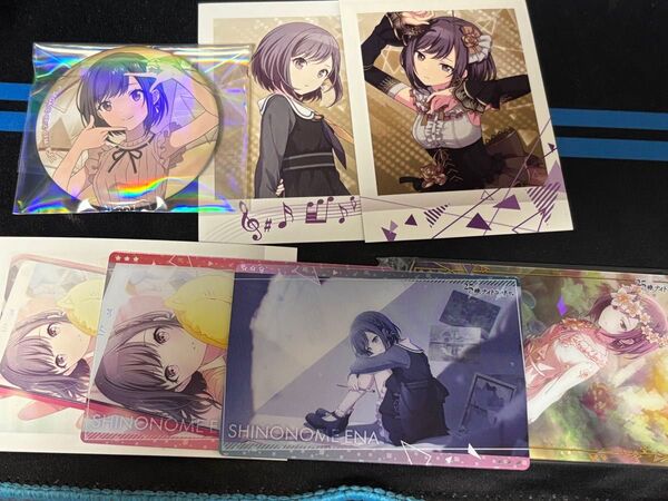 プロセカ ニーゴ 東雲絵名 紙類まとめ売りエピカ ウエハース 缶バッジ