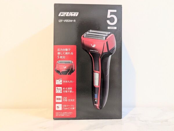 IZUMI★電動シェーバー 5枚刃★IZF-V553W-R