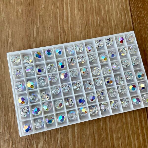 【12粒】スワロフスキー 5000 8mm クリスタルオーロラAB ラウンド