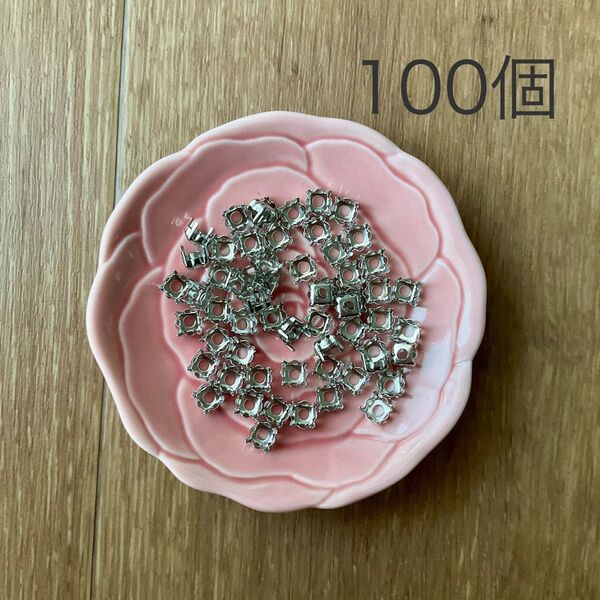 【100個】 石座 真鍮 台座 チャトン ルース ss39 8mm