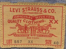 即決★米国製 Levi's 70557-XX★メンズL サード Gジャン 3rd リーバイス 40 ビッグE デニムジャケット ジージャン バレンシア製_画像8