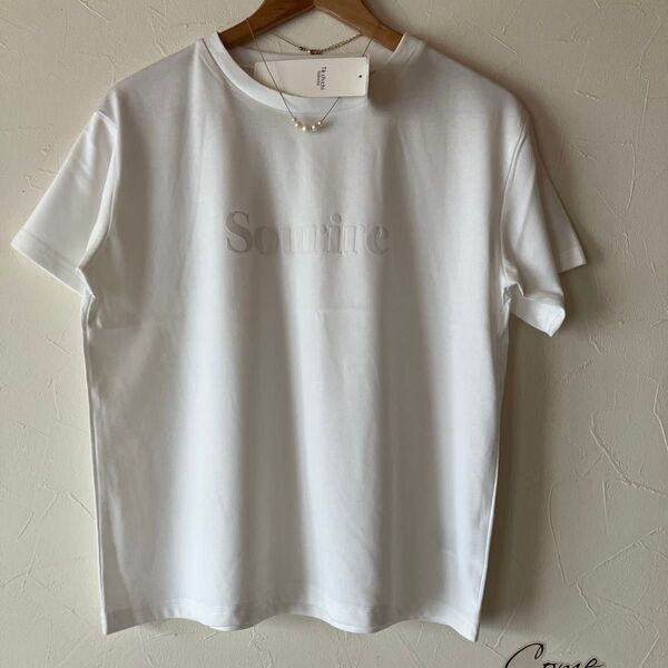 ロゴtシャツ シンプル テチチテラス 半袖Tシャツ Tシャツ ホワイト ロゴプリント トップス 白