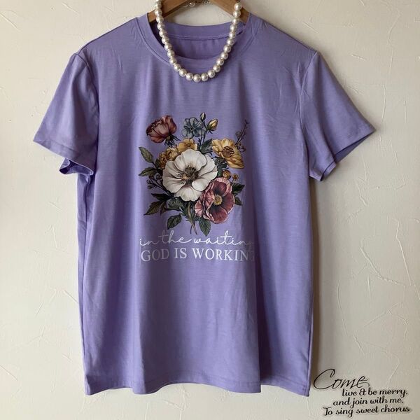 花柄フォトプリントtシャツ 新品