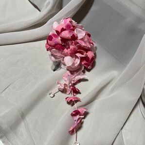 ヘアアクセサリー 髪飾り 花 ピンク 和装 浴衣 ピンク
