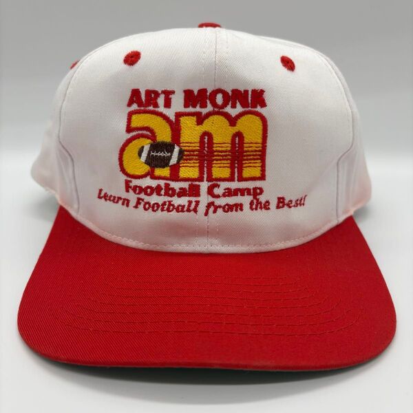 90s ヴィンテージ ART MONK アートモンク NFL アメフトスター選手 刺繍ロゴ 2トーンカラーキャップ スナップバック