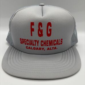 90s ヴィンテージ F & G Specialty Chemicals 企業物 プリントロゴ トラッカーキャップ スナップバック