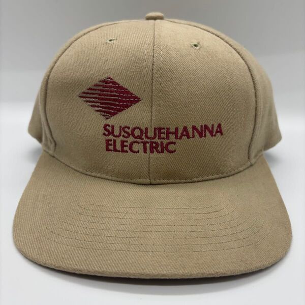 90s ヴィンテージ NISSN SUSQUEHANNA ELECTRIC US企業刺繍ロゴ ベースボールキャップ スナップバック