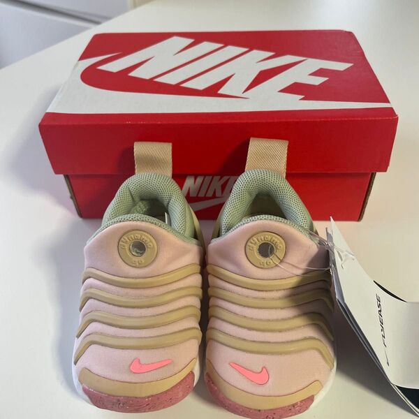 箱付きナイキ ベビーシューズ スニーカー スリッポン ピンク/ベージュ 8cm NIKE ファーストシューズ