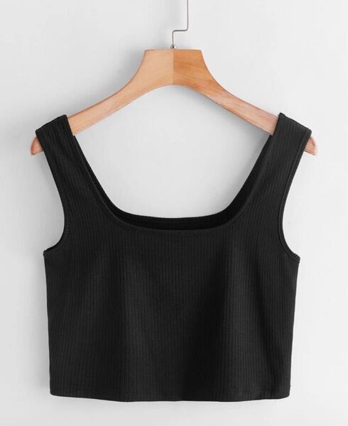 【SHEIN】販売終了品/リブニットクロップドタンクトップ