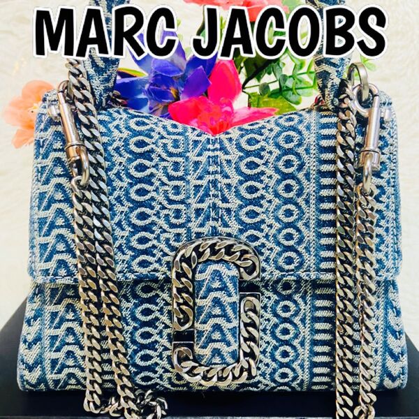 デニム●MARC JACOBS●マークジェイコブス ●ショルダーバッグ●手提げ●モノグラム●ハンドバッグ●2way●インディゴ