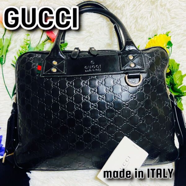 本革●GUCCI●グッチ●ショルダーバッグ●シマレザー●322079●肩がけ●ハンドバッグ●2way●ビジネスバッグ●シェリー
