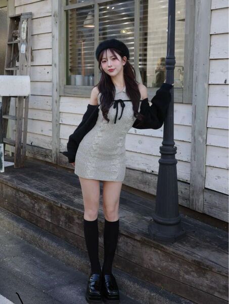 Darich ショートボレロニットミニワンピース