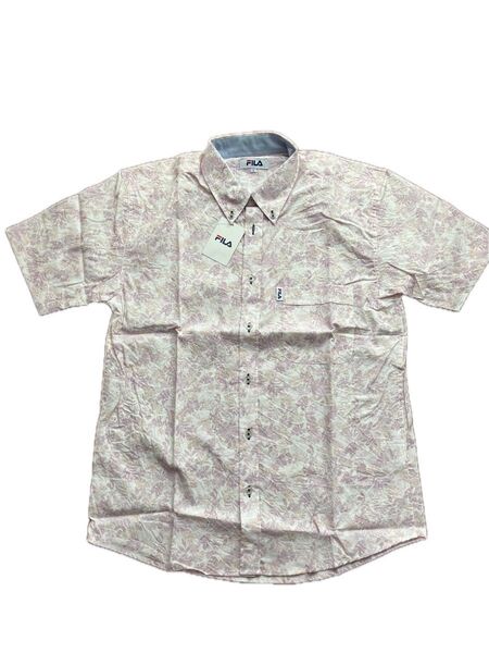 新品 FILA メンズ シャツ 綿 コットン フィラ 半袖シャツ カジュアルシャツ