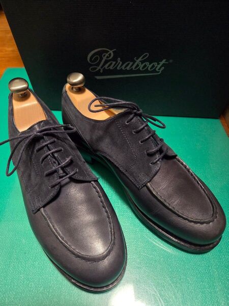【極美品】パラブーツ Paraboot シャンボード 異素材切替 ネイビー 6