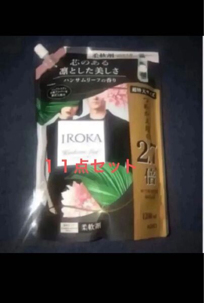 フレア フレグランス IROKA 柔軟剤 ハンサムリーフ 1200ml×11イロカ