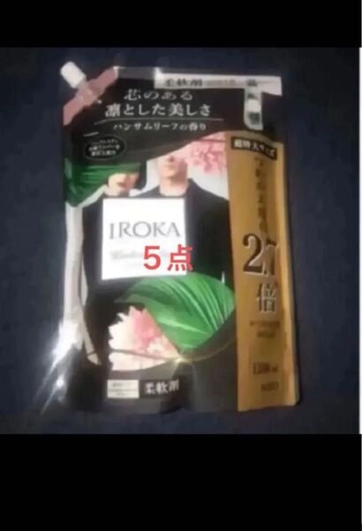 フレア フレグランス IROKA 柔軟剤 ハンサムリーフ 1200ml×5イロカ