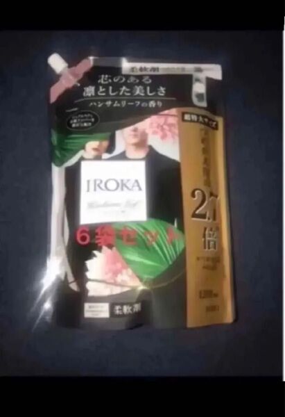 フレア フレグランス IROKA 柔軟剤 ハンサムリーフ 1200ml×6イロカ