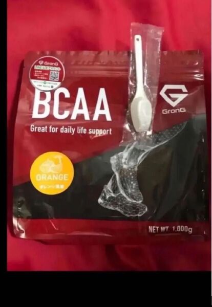 期限2026年以降 発送補償あり!未開封スプーン付きグロングGronG BCAAオレンジ風味1kg1000g