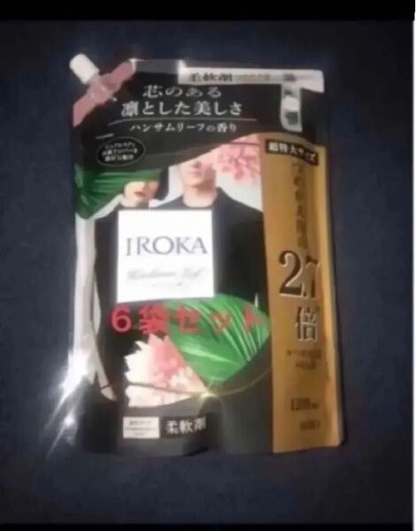 フレア フレグランス IROKA 柔軟剤 ハンサムリーフ 1200ml×6イロカ
