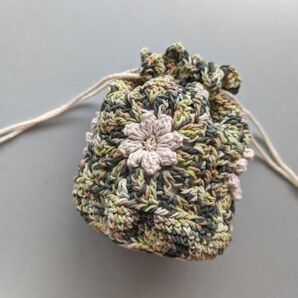 No.1114 ハンドメイド きんちゃく袋 巾着ポーチ 巾着 小物入れ