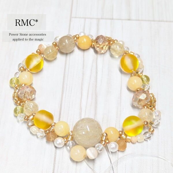 RMC*ルチルクォーツの天然石ブレスレット