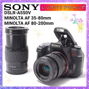 ★即購入1000円OFF★ ソニー SONY α550 レンズ2本、バリア付き。 MINOLTA ミノルタ レンズバリアキャップ