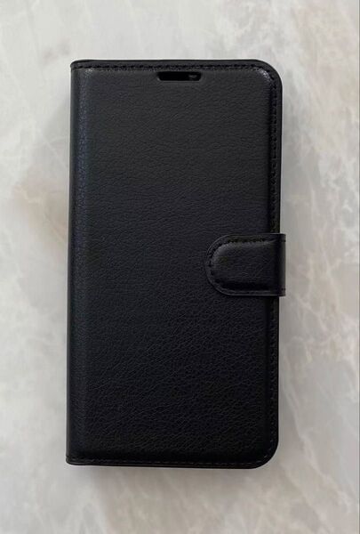 AQUOS sense4/5G ブラック 黒 SHARP シンプルレザー手帳型ケース