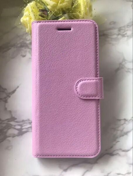 AQUOS sense4/5G SHARPシンプルレザー手帳型ケース ピンク