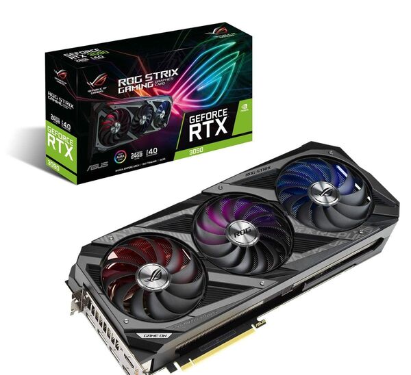 ASUS RTX 3090 搭載 トリプルファンモデル 24G ROG-STRIX-RTX3090-O24G-GAMIN 美品