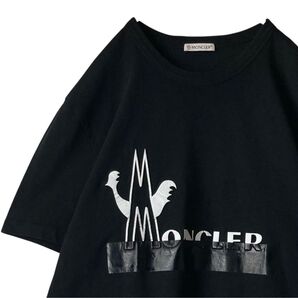 【Lサイズ】モンクレール☆立体ロゴ Tシャツ ブラック