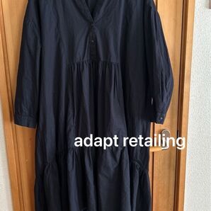 adapt retailing アダプトリテイリング ロングワンピース 黒 ワンピース
