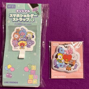 BT21 オリジナル スマホショルダーストラップA ファミマ限定品 、チャームセット