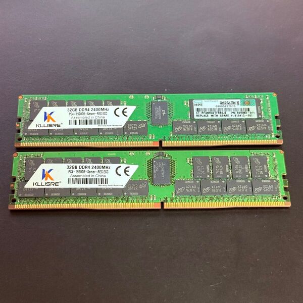MICRON DDR4 ECC UDIMM 32GB 2枚 合計 64GB サーバー用メモリPC4-19200 2400Mhz